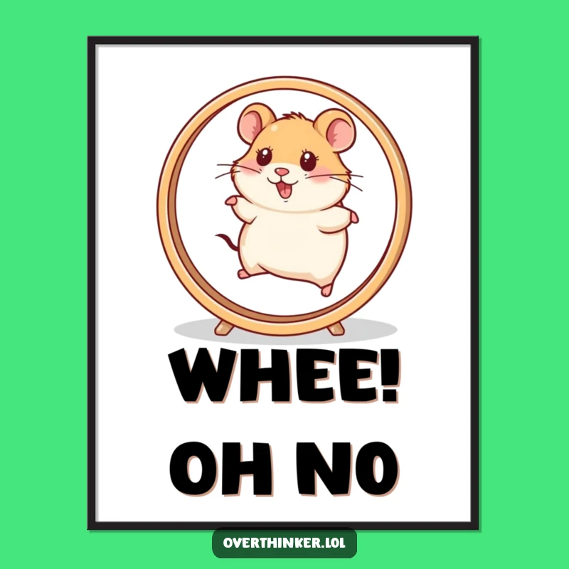 Funny Hamster Poster: High-Speed Life Art, A Hilarious Gift for Any Room