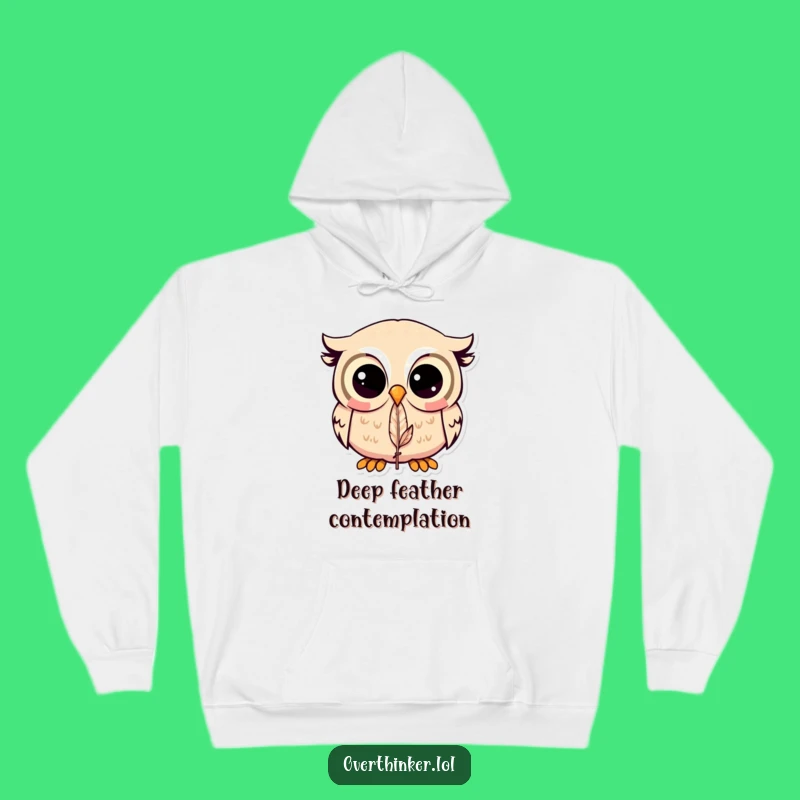 Cozy Funny Kawaii Owl Feather Hoodie - Ultimate Funny Gift for Owl Lovers