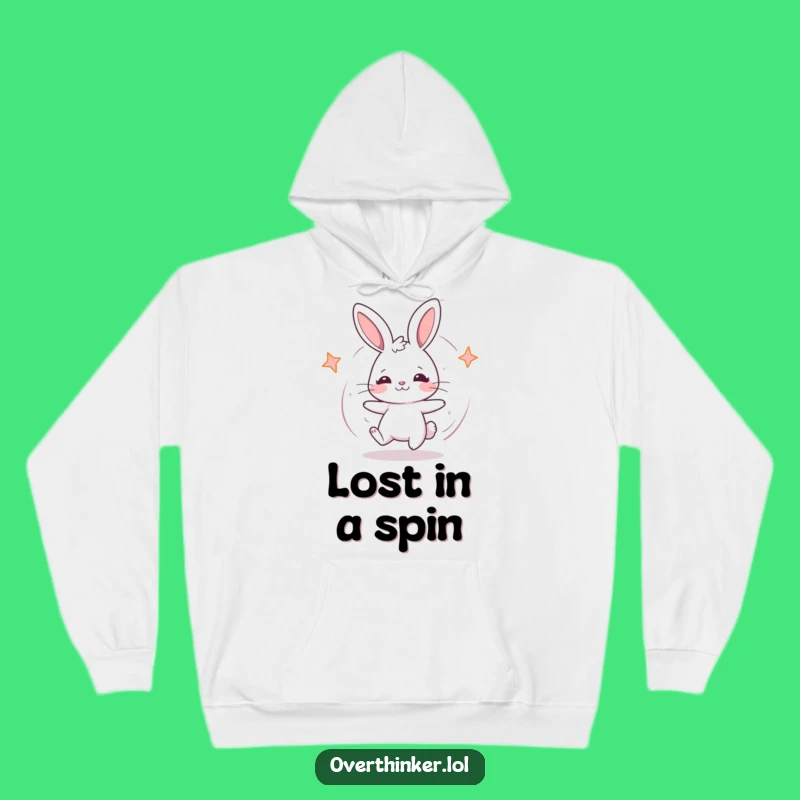 Cozy Funny Kawaii Rabbit Dizzy Hoodie - Your Go-To Funny Gift