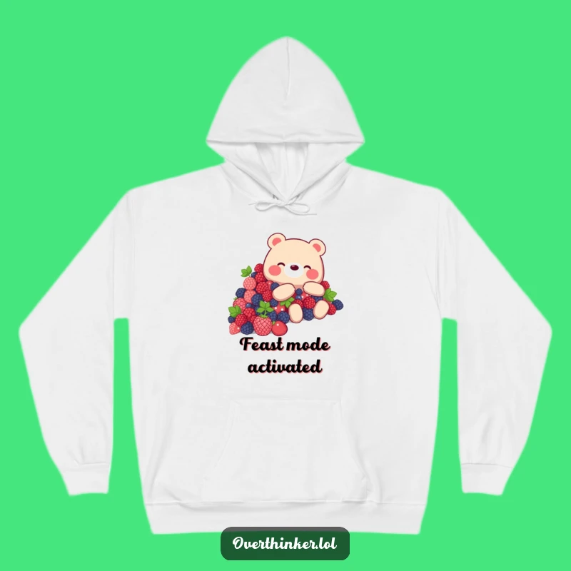 Funny Bear Berry Bliss Hoodie - Cozy Bear Gift for Comfort Seekers