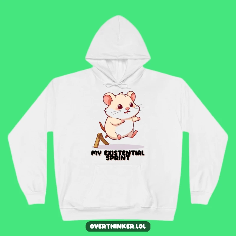 Funny Hamster Hoodie: Thoughtful Wheel Runner, Cozy Contemplation Wear