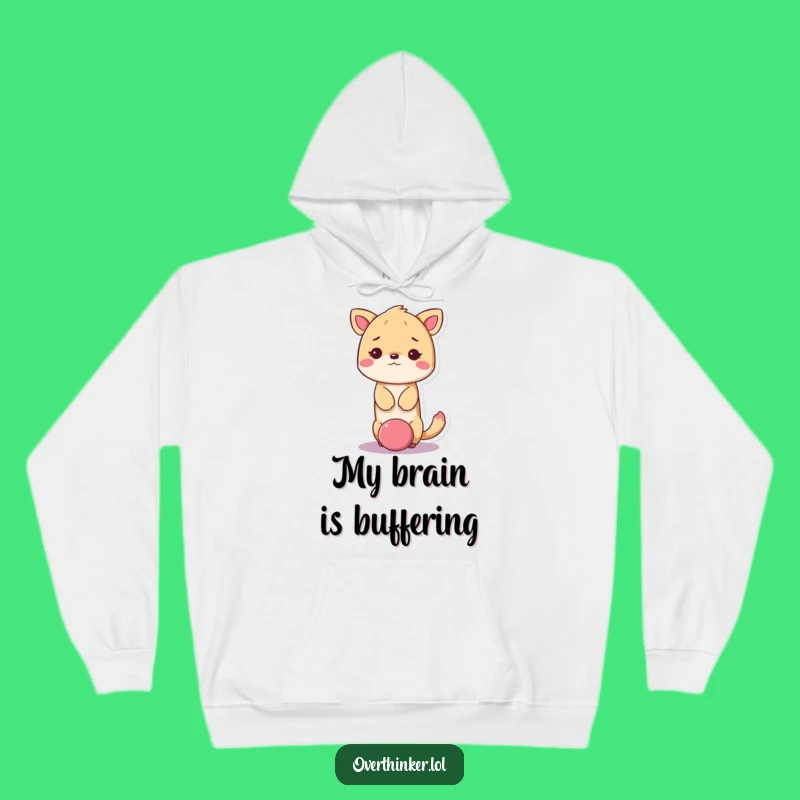 Funny Kawaii Animal Confusion Hoodie - Cozy Dazed Sweatshirt Gift