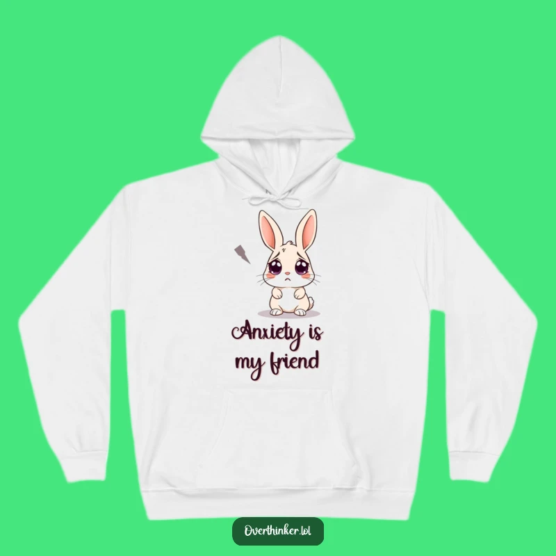 Funny Rabbit Shadow Hoodie: Cozy Up with a Scared Bunny, Perfect Gift