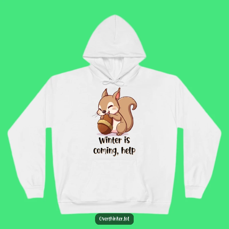 Funny Squirrel Oversized Acorn Anxiety Hoodie: Cozy and Hilarious Stress Gift
