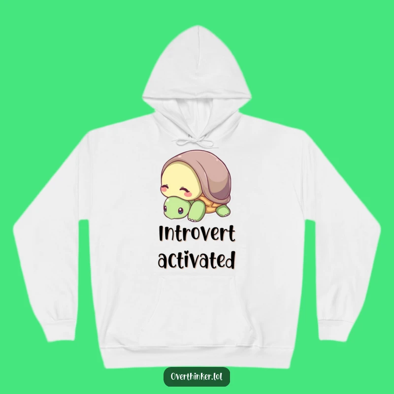 Funny Turtle Shell Hoodie - Cozy Introvert Sweatshirt for a Funny Gift