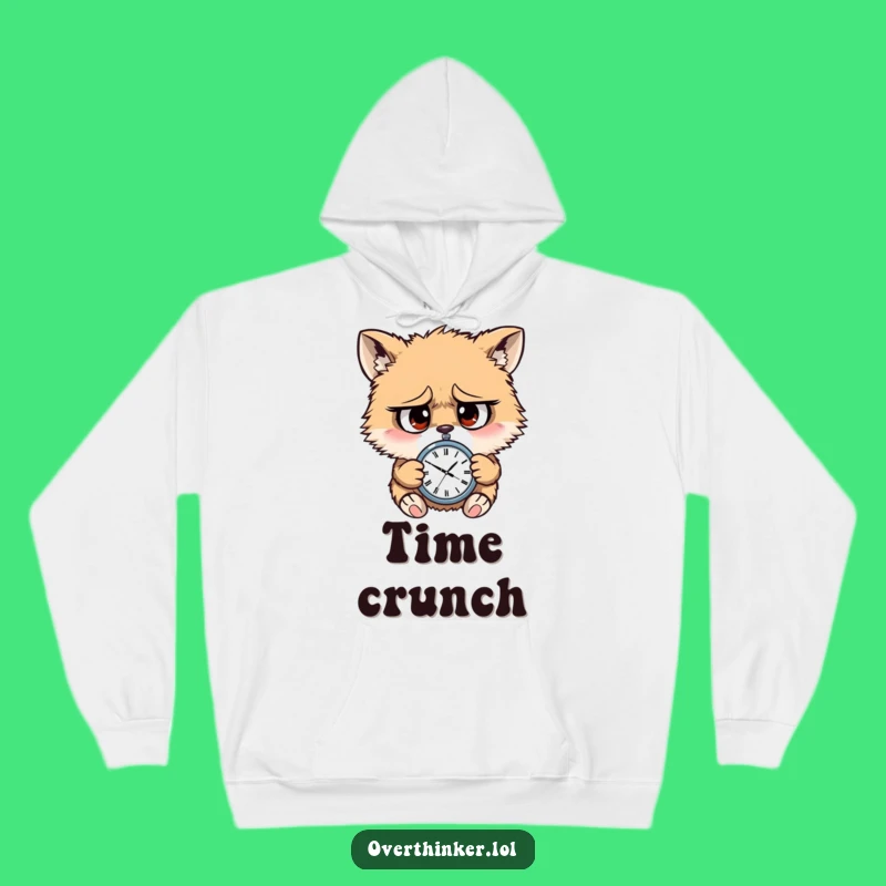 Funny Worried Animal Hoodie: Late for Everything Cozy Gift