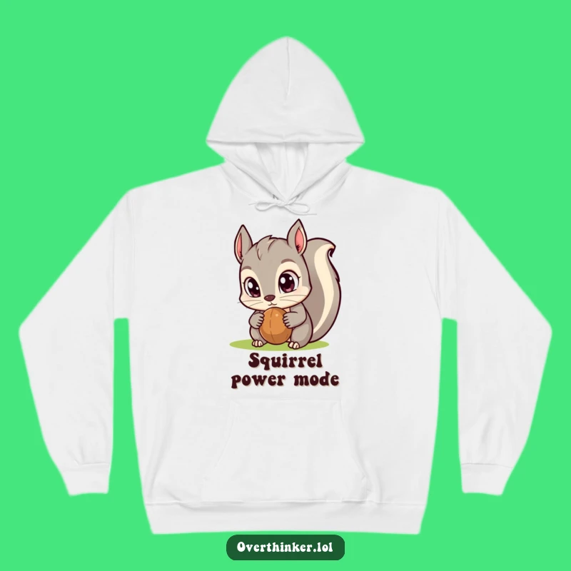 Funny Kawaii Squirrel Hoodie: Intense Nut Stare, Cozy Humorous Gift
