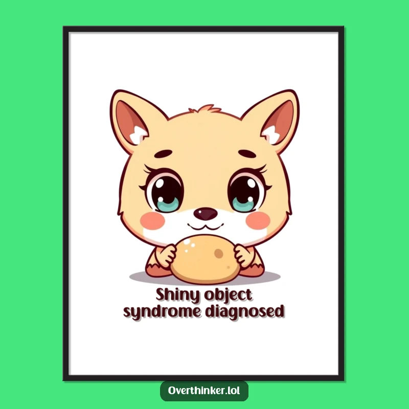 Funny Free Printable Wall Art: Wide-Eyed Animal, Object Obsession Downloadable Art