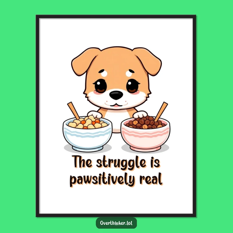 Free Printable Wall Art: Indecisive Dog, Funny Downloadable Decor for Your Home!