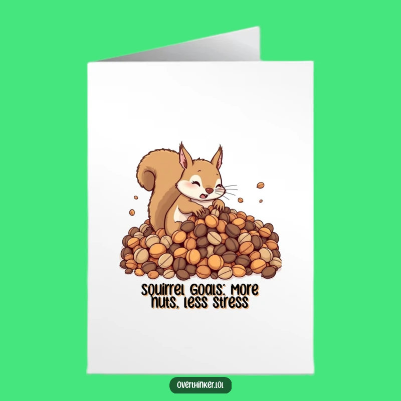 Free Printable Squirrel Birthday Card: Funny Nutty Chaos Downloadable Gift