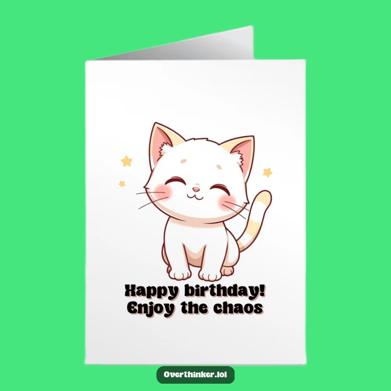 Anticipating Cat's Funny Free Printable Birthday Card - Downloadable Fun Wishes