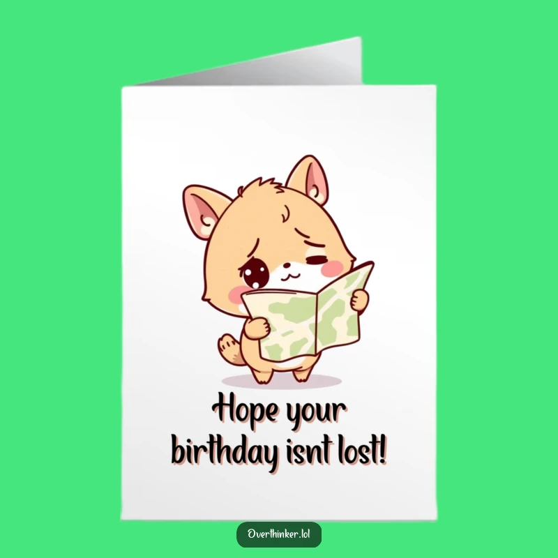Free Printable Birthday Card: Lost Animal Map for a Funny Downloadable DIY Gift!