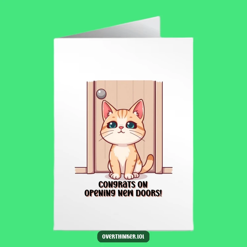 Free Printable Congrats Card: Cat’s Door Focus for a Purrfect Downloadable Gift
