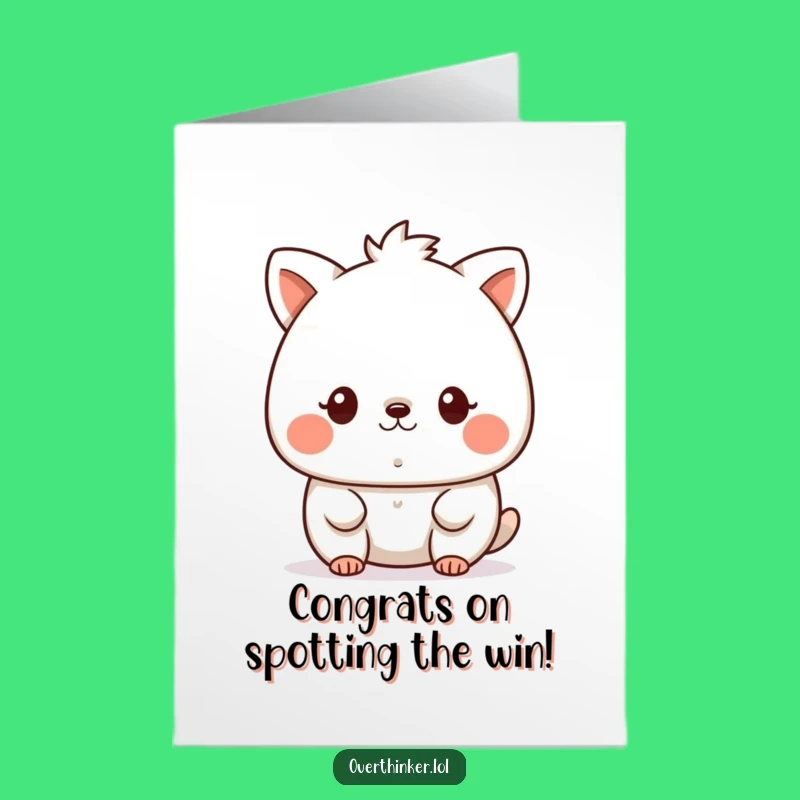 Free Printable Animal Congrats Card: Tiny Speck Precision Funny Downloadable