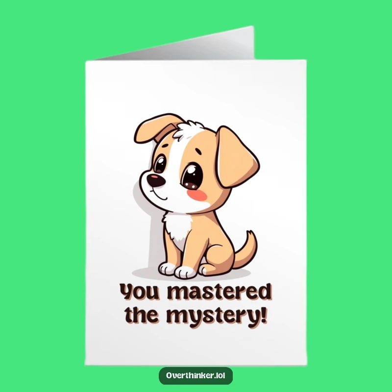 Free Printable Congrats Card: Shadow Watcher Dog - Funny Achievement Downloadable!