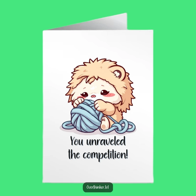Free Printable Congratulations Card: Yarn Breaker, Funny Downloadable Gift for Success
