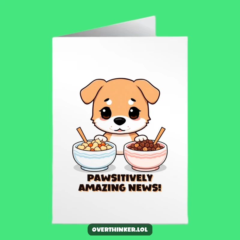 Free Printable Dog Congrats Card: Funny Downloadable Gift for Life's Big Decisions!