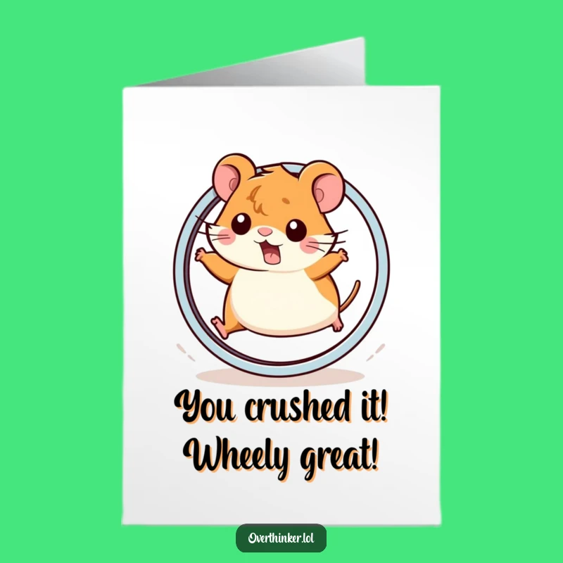 Free Printable Kawaii Hamster Congrats Card - Funny Downloadable Gift