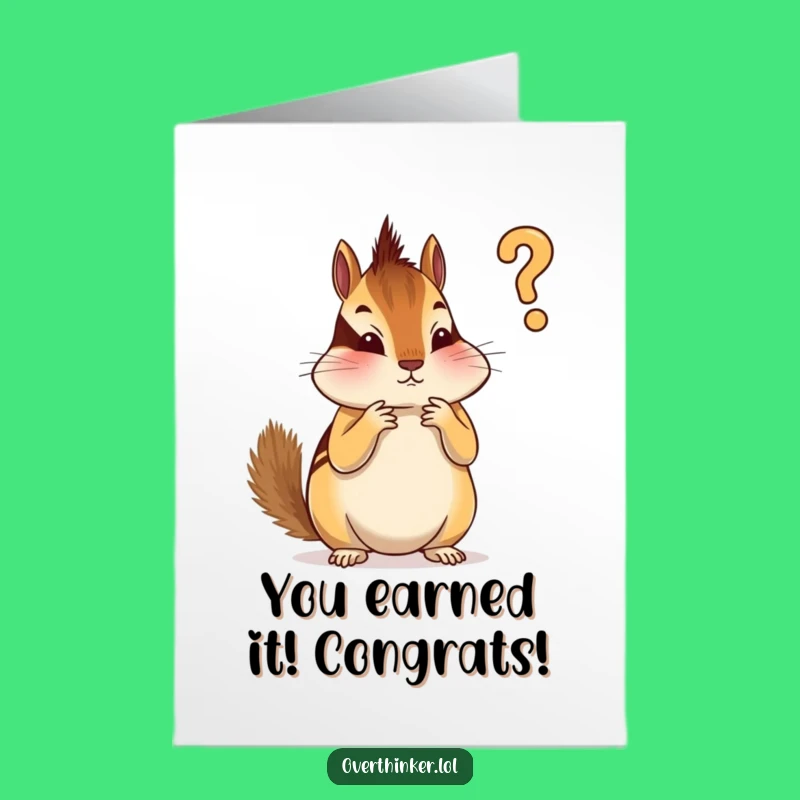 Free Printable Chipmunk Congrats Card - Detail-Oriented Downloadable Gift