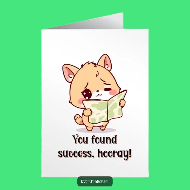 Free Printable Congrats Card: Lost Animal Map for a Hilarious Downloadable Gift!