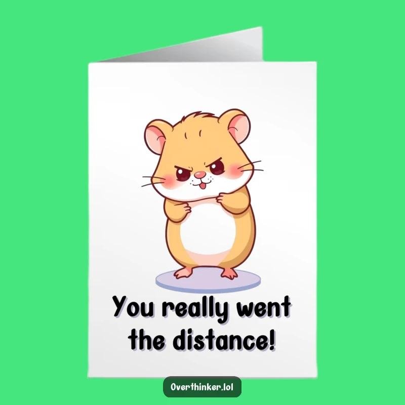 Free Printable Focused Hamster Congrats Card Funny Downloadable Gift for Achievers