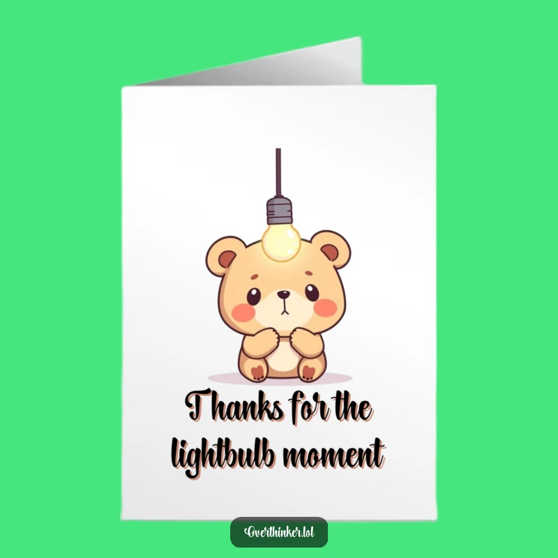 Free Printable Funny Thank You CARD: Bear's Insight - Thoughtful Downloadable Gift