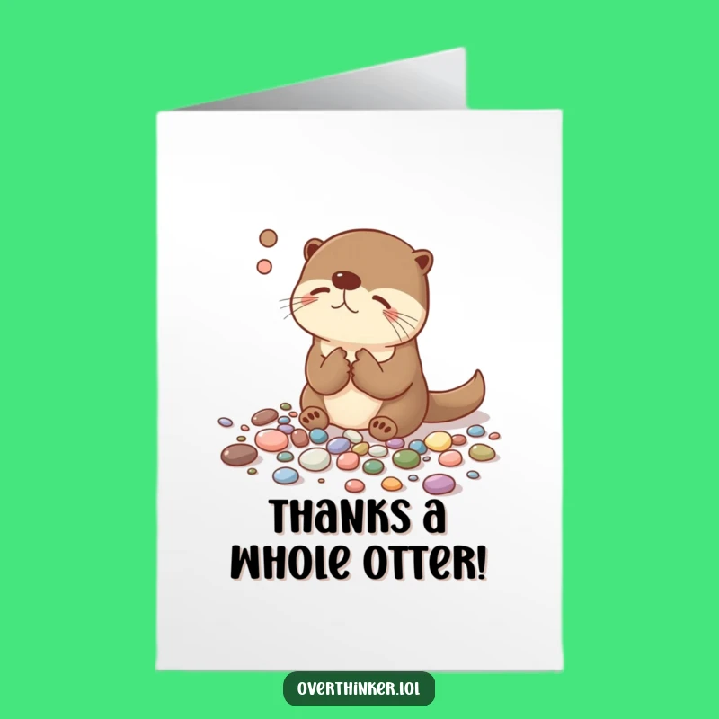 Free Printable Thank You Otter Card - Funny Downloadable Gift for Gratitude