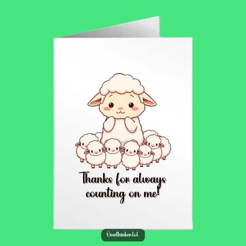 Free Printable Thank You Card: Overwhelmed Sheep Funny Downloadable Gift