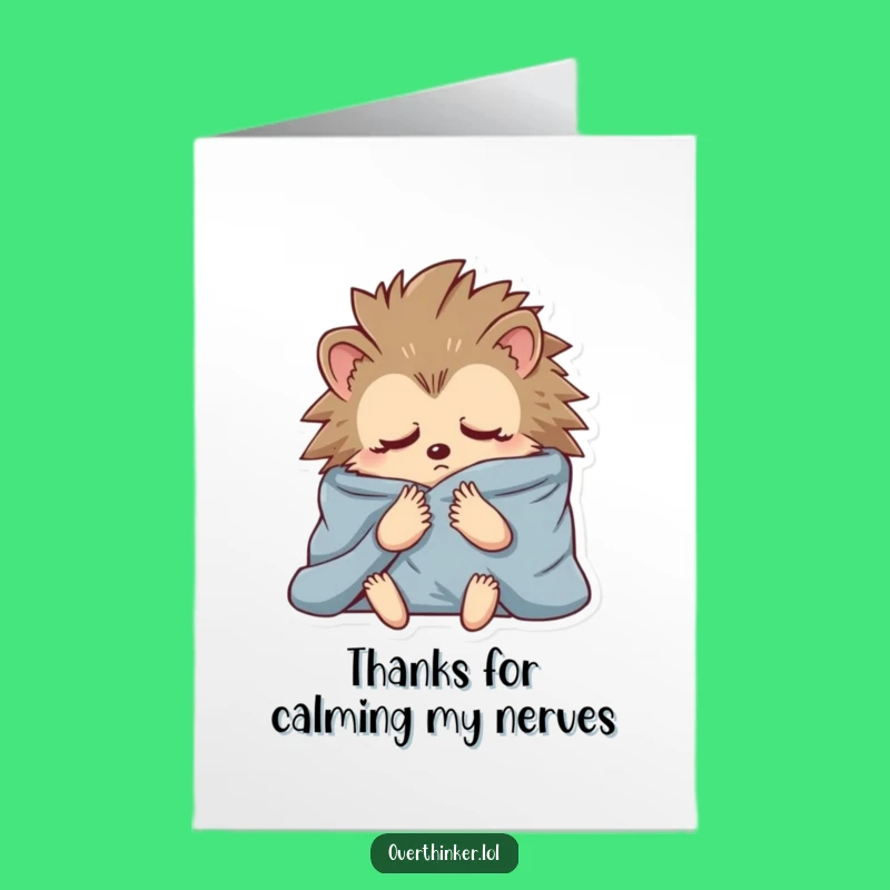 Quirky Hedgehog's Free Printable Thank You Card for a Funny Gift - Download Today