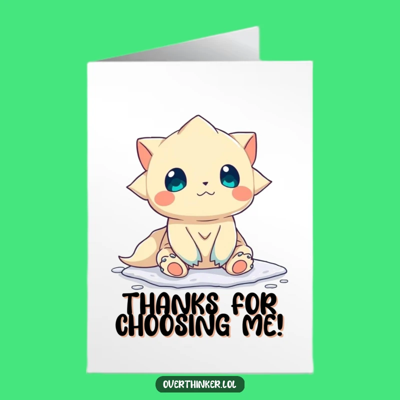 Free Printable Thank You Card: Creature's Dilemma - Downloadable DIY Gift for Expressing Gratitude