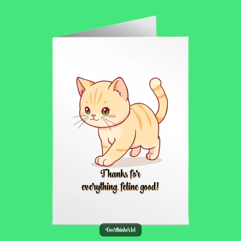 Free Printable Cat Thank You Card: Funny Downloadable Gift for Appreciating the Chaos!