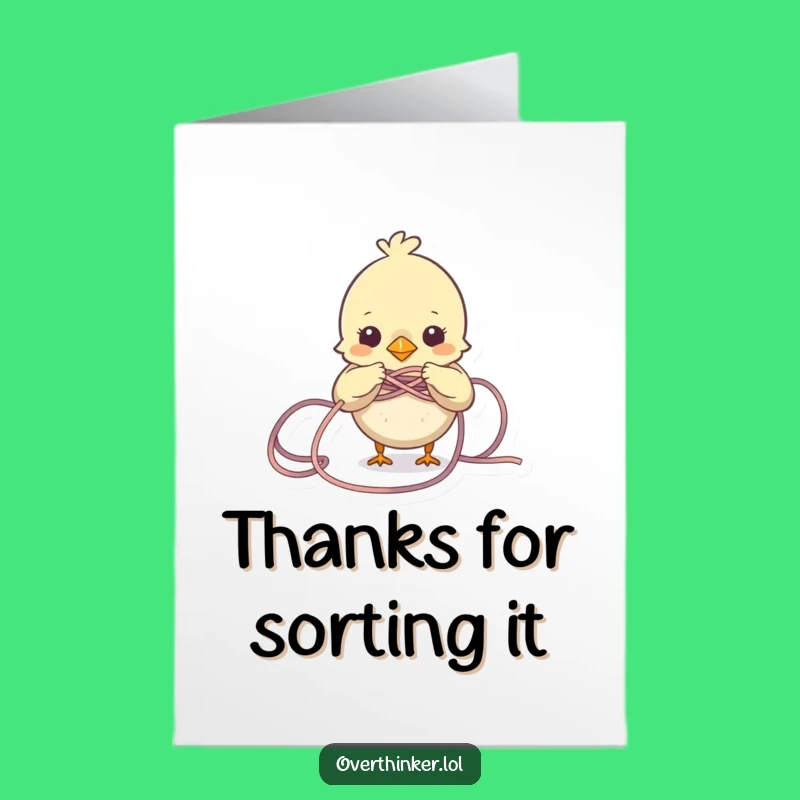 Thanks for Helping Me Out! Free Printable Bird Thank You Card