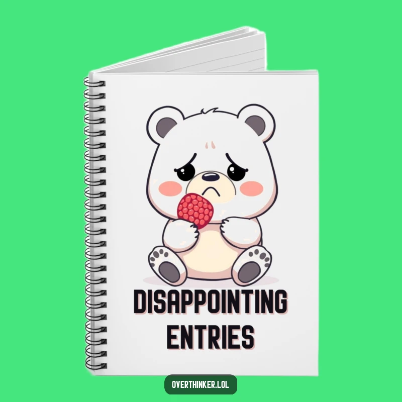 Funny Grumpy Bear's Berry Journal - Minimalist Thoughts Notebook for a Funny Gift