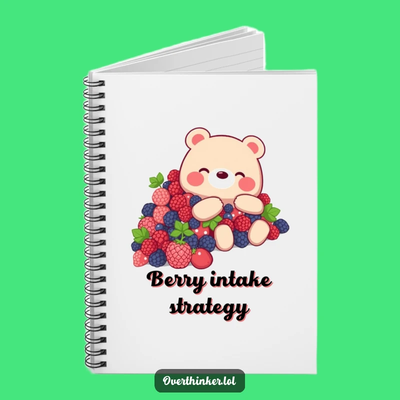 Funny Bear Berry Bliss Notebook - Journal for Sweet Thoughts & Bear Lovers