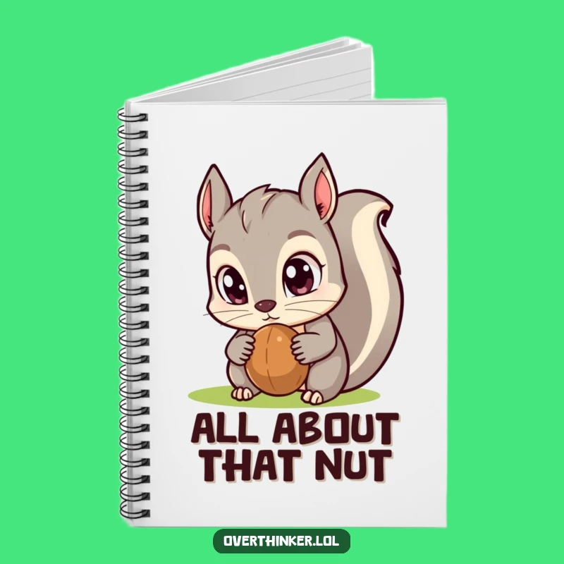 Funny Kawaii Squirrel Notebook: Exaggerated Eyes, Nut Planning, Humorous Journal Gift
