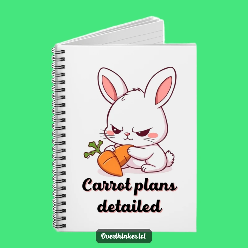 Funny Rabbit Carrot Focus Notebook - Journal for Dedicated Thoughts & Rabbit Lovers