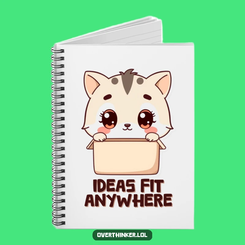Funny Empty Box Pondering Kawaii Notebook: Cute Animal Journal, Handy Funny Gift