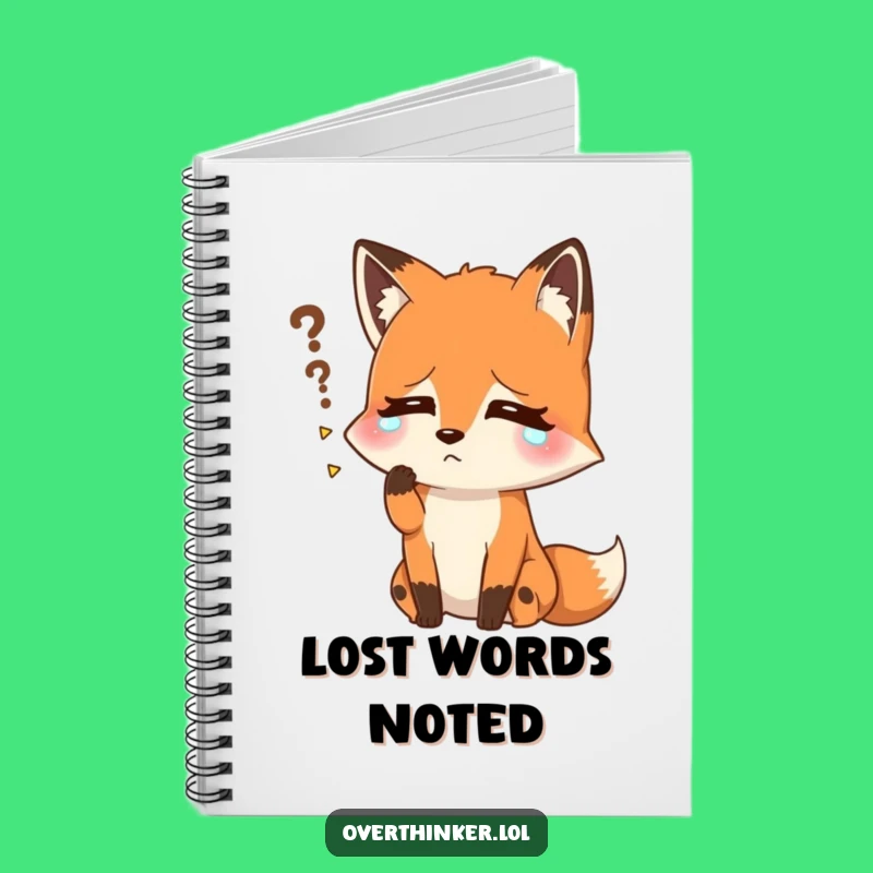 Funny Fox Name Recall Notebook: Sweaty Vixen's Notes, Perfect Journal Gift