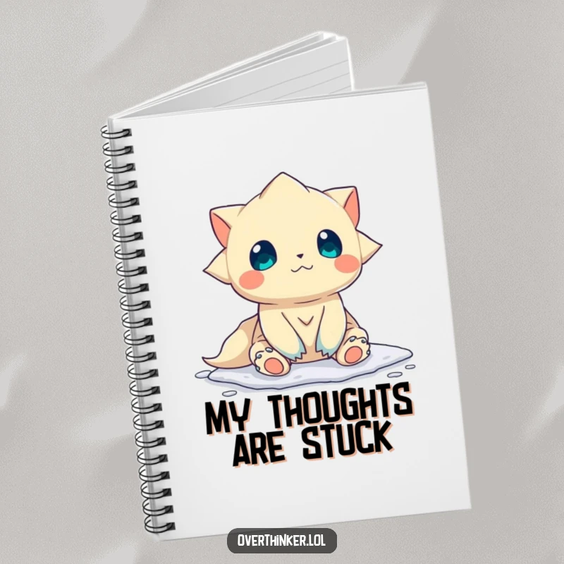 Funny Notebook: A creature sits frozen, undecided on which path to take, perfect for noting funny thoughts and decisions.