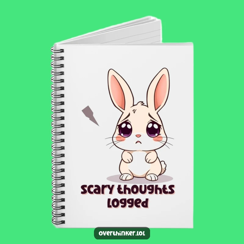 Funny Rabbit Shadow Notebook: Worried Bunny's Musings, Perfect Journal Gift