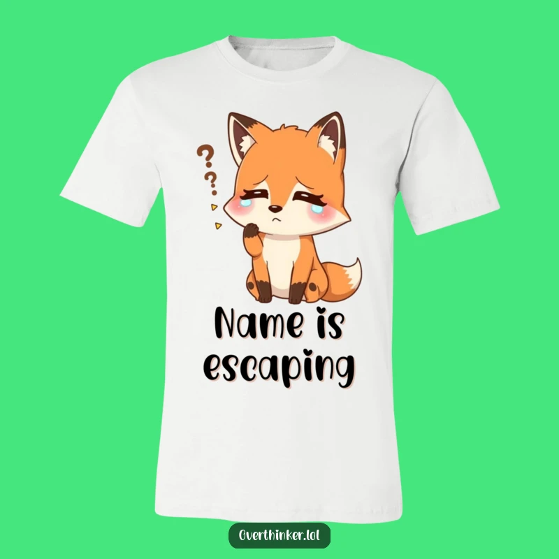 Funny Fox Name Recall T-Shirt: Sweaty Vixen's Effort, Hilarious Tee Gift