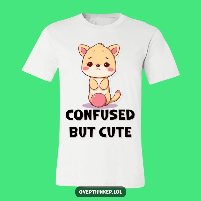 Funny Kawaii Animal Question Shirt - Dazed Confusion Graphic Tee Gift