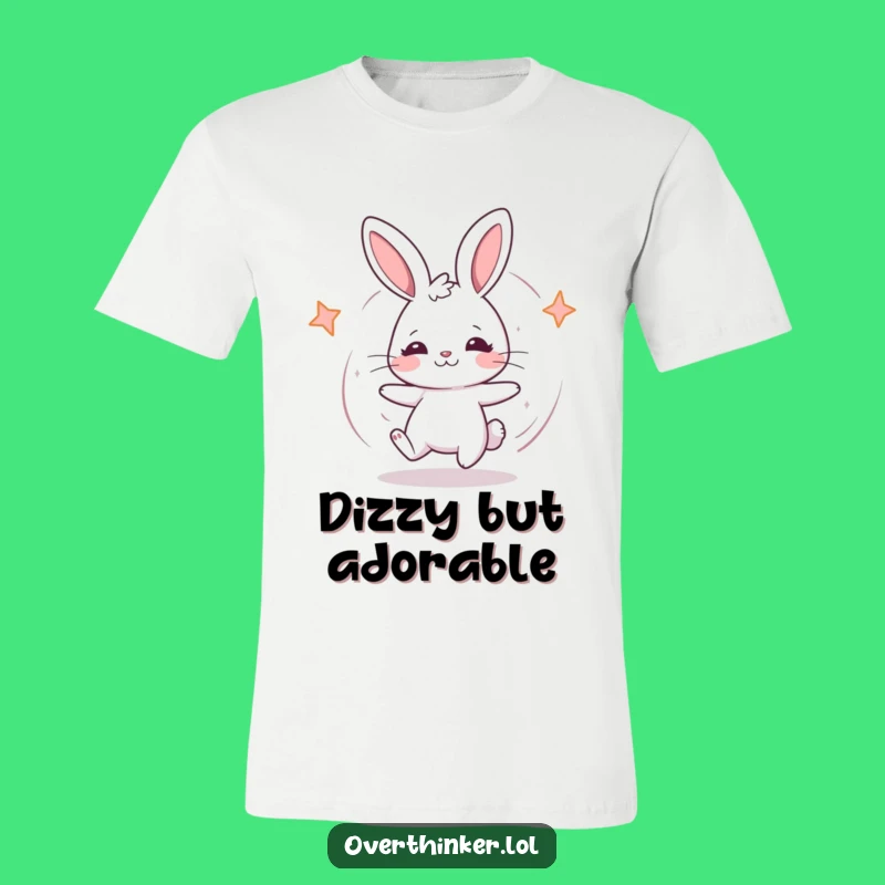 Funny Kawaii Rabbit Dizzy Dance T-Shirt - Hilarious Confused Gift