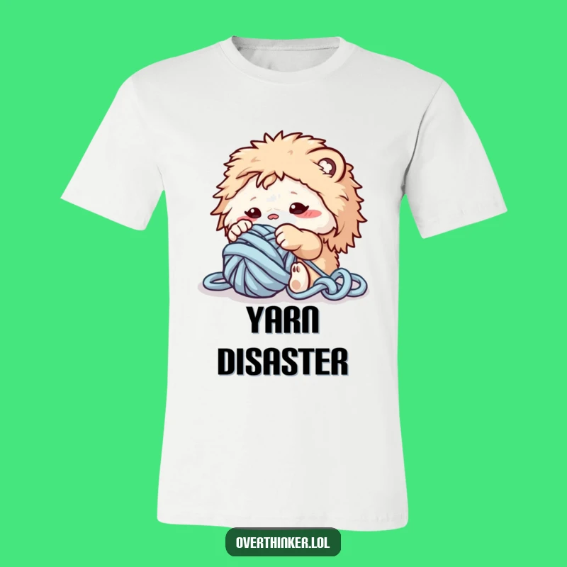 Funny Yarn Mess Creature T-Shirt: Crafter's Struggle Gift