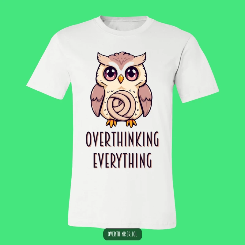 Funny Owl Deep Thought T-Shirt - Hilarious Owl Gift for Pensive & Quirky Souls