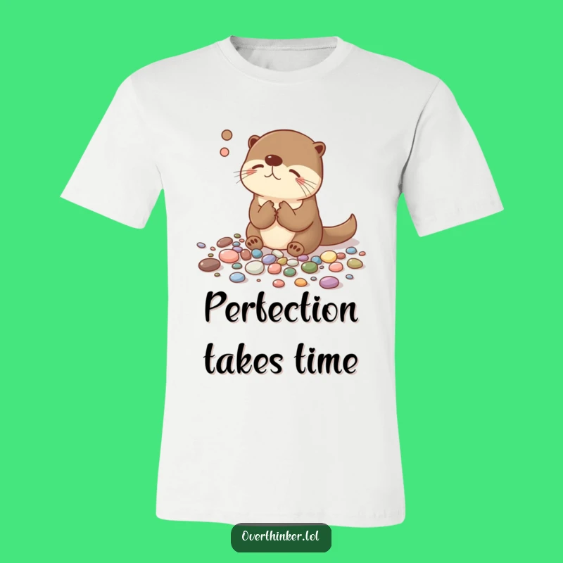 Funny Overthinking Otter T-Shirt - Hilarious Gift for the Detail-Oriented!