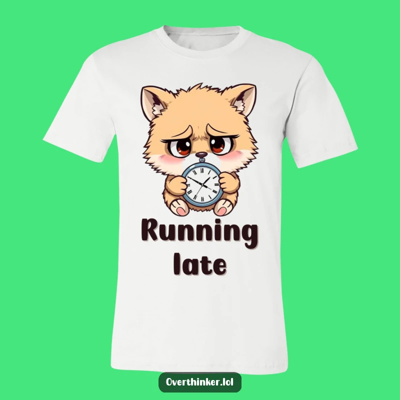 Funny Frantic Animal Watch T-Shirt: Late Again Gift for the Hurried