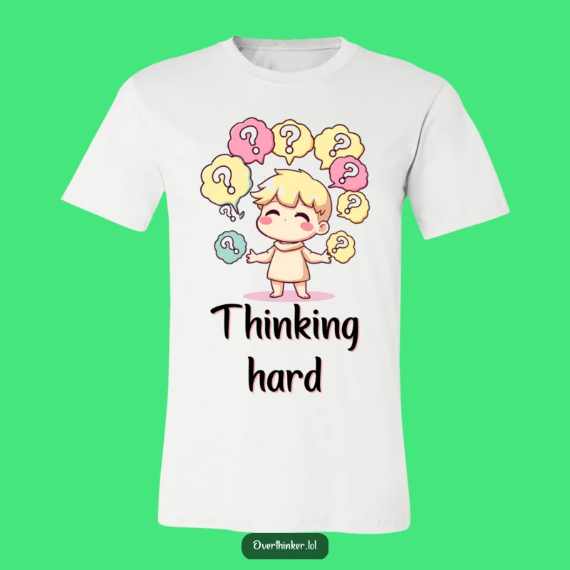 Funny Puzzled Juggler T-Shirt: Question Mark Chaos Gift