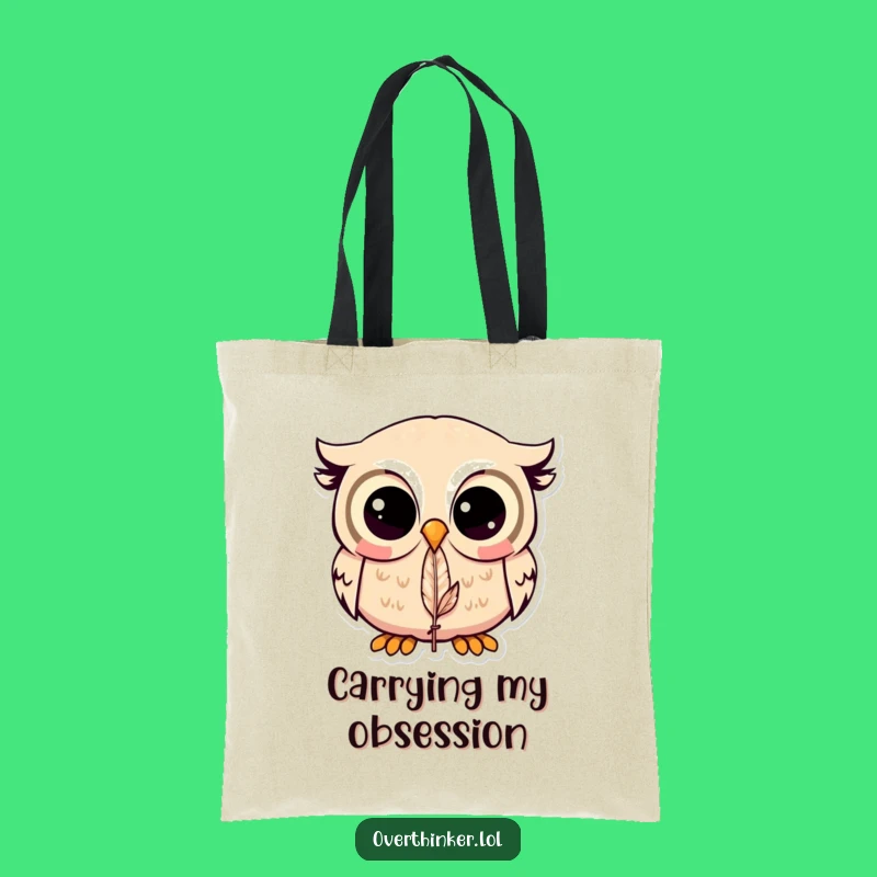 Funny Kawaii Owl Feather Tote Bag - Chic and Hilarious Gift