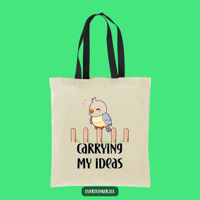 Funny Bird Thinking Tote Bag: Hilarious Accessory for Intellectual Bird Lovers